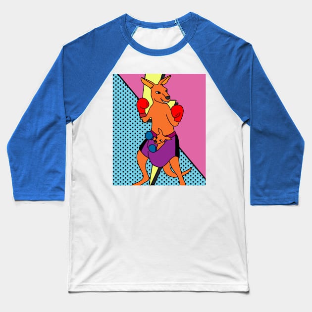 Boxing Glove Boxing Kangaroo Fighting Baseball T-Shirt by flofin